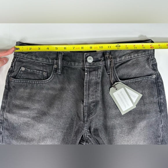 NWT AllSaints Switch Raw Hem Denim Shorts in Washed Black - Size 31 - Picture 9 of 13
